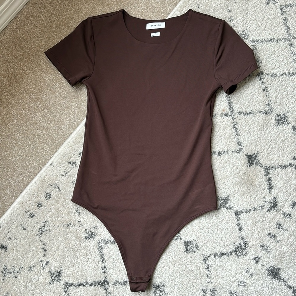BABATON Chocolate Brown Body Suit Size M worn once.